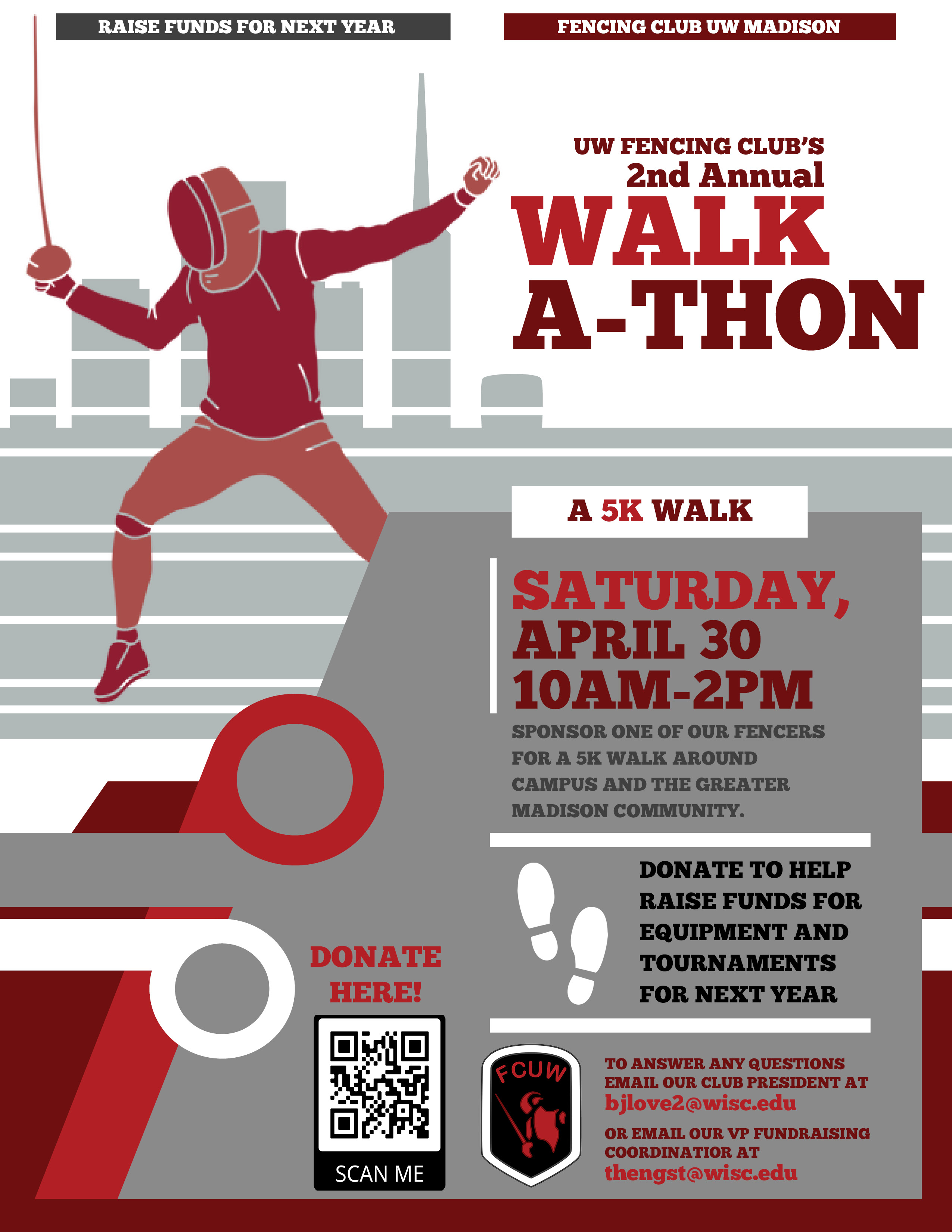 FCUW spring 2022 walk-a-thon poster